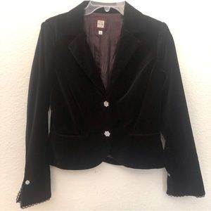 Old Navy Black Velvet Blazer